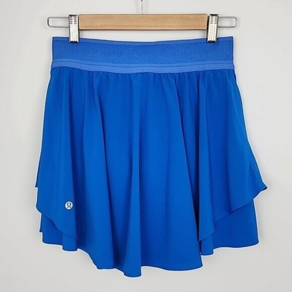 Lululemon Court Rival High Rise Skirt Skort Long Swift Poolside Blue Size 6